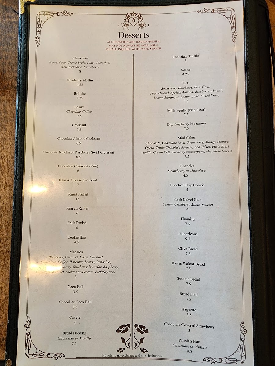 Figaro Bistrot Menu - Image 1