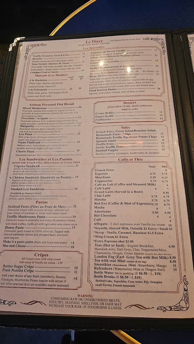 Figaro Bistrot Menu - Image 6